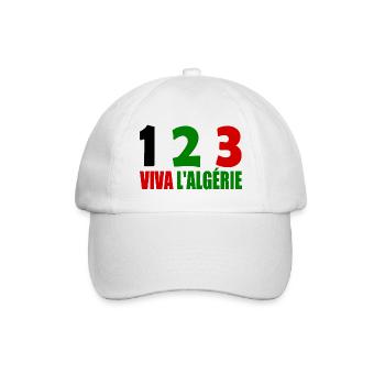 Algerien - Baseballkappe - Weiß/Weiß - Vorne