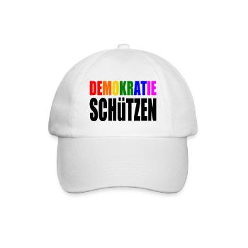 demokratie schützen - Baseballkappe - Weiß/Weiß - Vorne