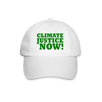 Climate justice now - Baseballkappe - Weiß/Weiß - Vorne