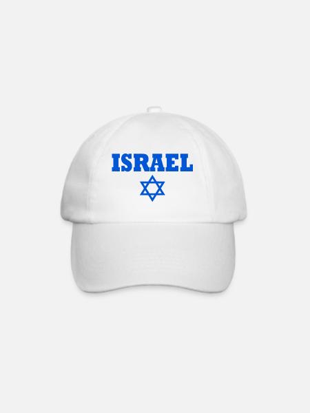 israel - Baseballkappe - Weiß/Weiß