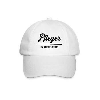 Pfleger Ausbildung Pflegefachmann Azubi in Pflege - Baseballkappe - Weiß/Weiß - Vorne