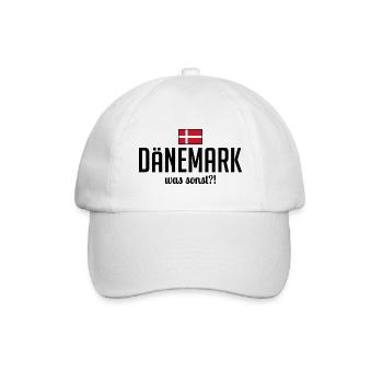 Dänemark was sonst Spruch Urlaubsland Urlaub - Baseballkappe - Weiß/Weiß - Vorne