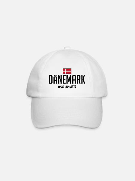 Dänemark was sonst Spruch Urlaubsland Urlaub - Baseballkappe - Weiß/Weiß