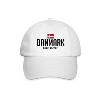 Danmark hvad mere Spruch Urlaub Dänemark - Baseballkappe - Weiß/Weiß - Vorne