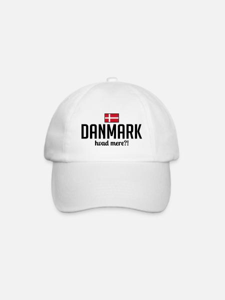 Danmark hvad mere Spruch Urlaub Dänemark - Baseballkappe - Weiß/Weiß