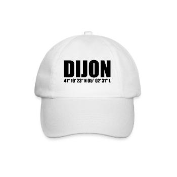 Dijon Koordinaten - Baseballkappe - Weiß/Weiß - Vorne