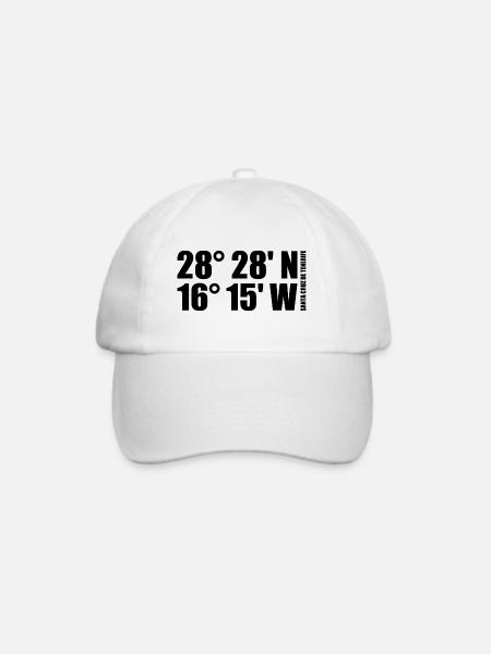 Santa Cruz de Tenerife Koordinaten - Baseballkappe - Weiß/Weiß