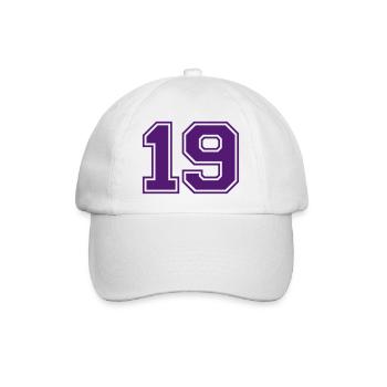 19 - Baseballkappe - Weiß/Weiß - Vorne