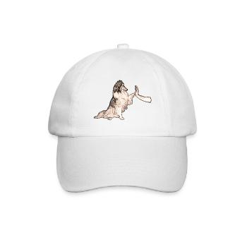 Sheltie Team - Baseballkappe - Weiß/Weiß - Vorne