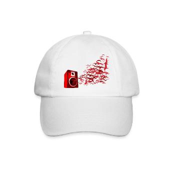 Lautsprecher Vögel DJ - Baseballkappe - Weiß/Weiß - Vorne
