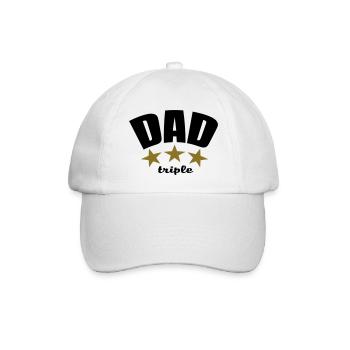 TRIPLE DAD - Baseballkappe - Weiß/Weiß - Vorne