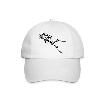 diving - Baseballkappe - Weiß/Weiß - Vorne