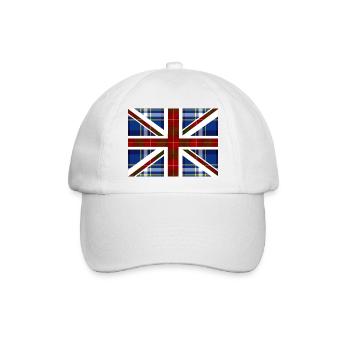 Tartan Union Jack - Baseballkappe - Weiß/Weiß - Vorne
