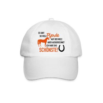 Schönstes Pferd - Baseballkappe - Weiß/Weiß - Vorne