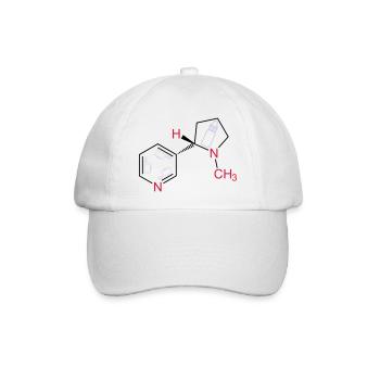 Vaping Nikotin-Nicotine - Baseballkappe - Weiß/Weiß - Vorne