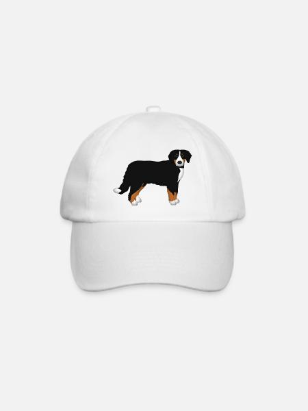 Berner Sennenhund Kopf vorn - Baseballkappe - Weiß/Weiß