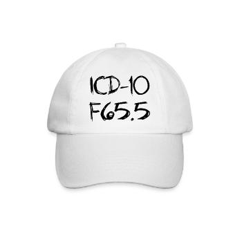 ICD-10 F65.5 - Baseballkappe - Weiß/Weiß - Vorne