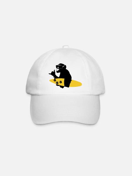 surfing monkey - Baseballkappe - Weiß/Weiß