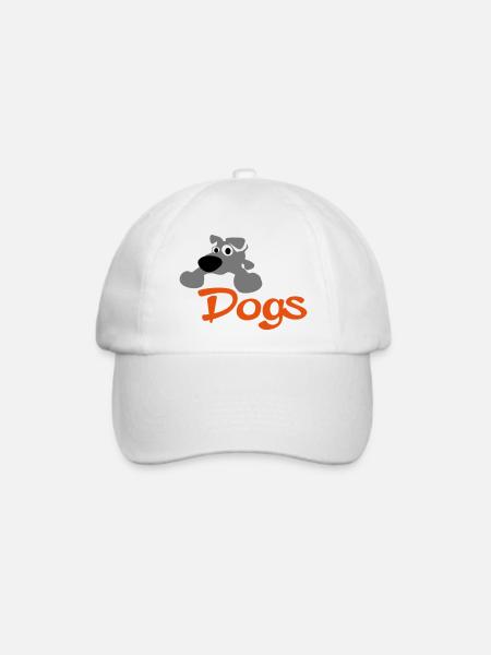Hund - Baseballkappe - Weiß/Weiß