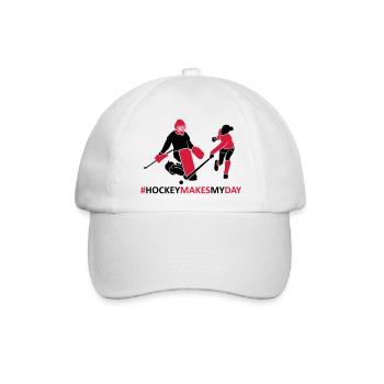 Hockey Torwart und Spielerin - Baseballkappe - Weiß/Weiß - Vorne