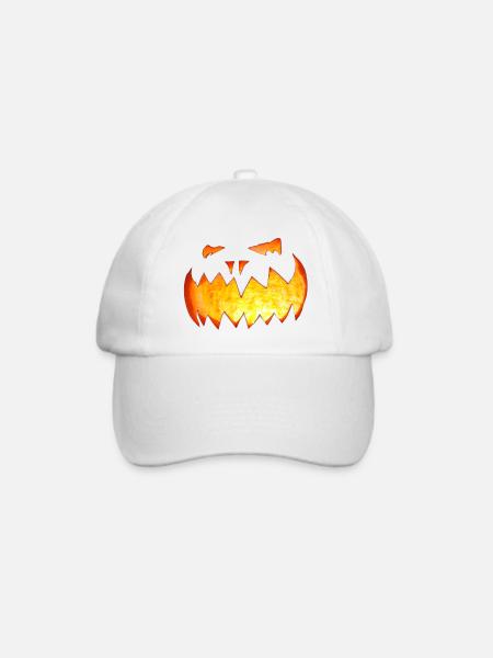 Halloween Pumpkin - Baseballkappe - Weiß/Weiß