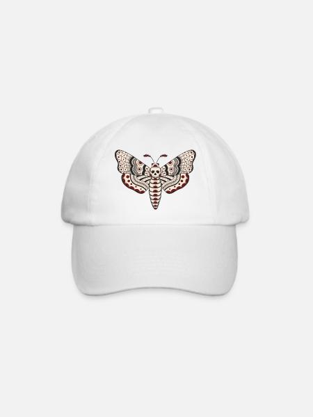 Death Head Moth - Baseballkappe - Weiß/Weiß