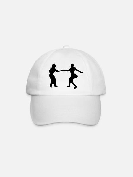 Ein Paar Tanzt Lindy Hop - Baseballkappe - Weiß/Weiß