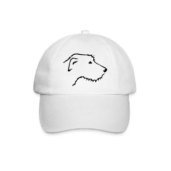 Irish Wolfhound - Baseballkappe - Weiß/Weiß - Vorne