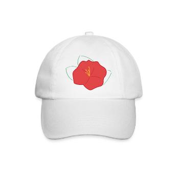 Mohn - Baseballkappe - Weiß/Weiß - Vorne