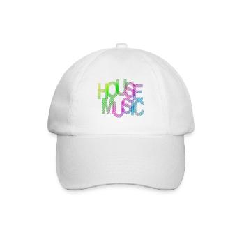 House Music - Baseballkappe - Weiß/Weiß - Vorne