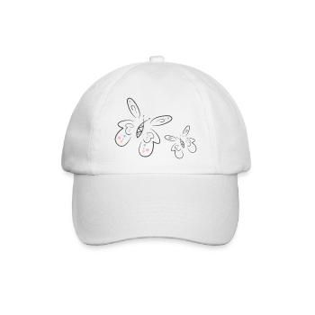 Schmetterlinge | Schmetterling | Schmetterling - Baseballkappe - Weiß/Weiß - Vorne