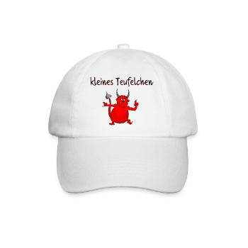 kleines Teufelchen - Baseballkappe - Weiß/Weiß - Vorne