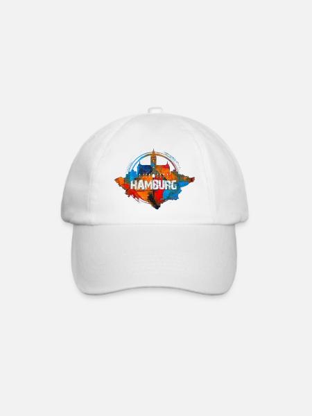 Hamburg Color - Baseballkappe - Weiß/Weiß
