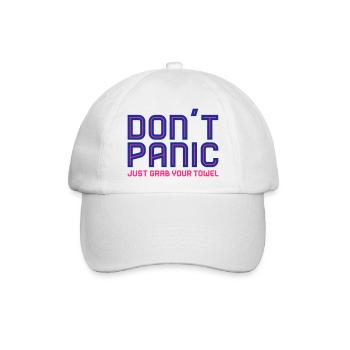 Don't Panic, Just Grab Your Towel 2 - Baseballkappe - Weiß/Weiß - Vorne
