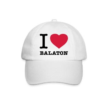 I LOVE BALATON Ungarn - Baseballkappe - Weiß/Weiß - Vorne