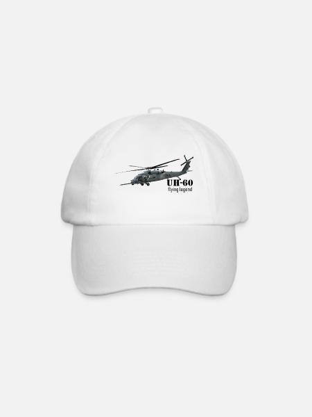 Helikopter - Baseballkappe - Weiß/Weiß