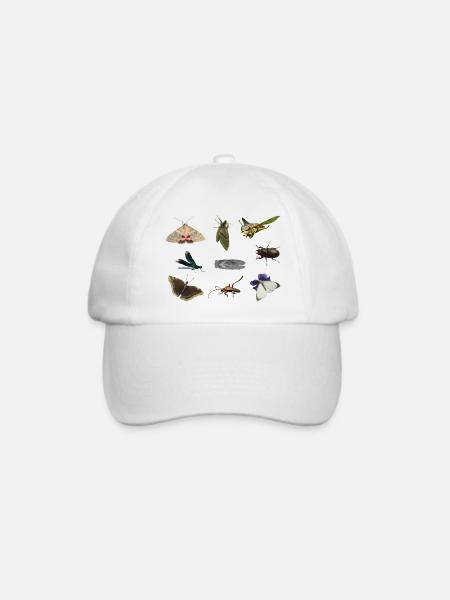 Insekten - Baseballkappe - Weiß/Weiß