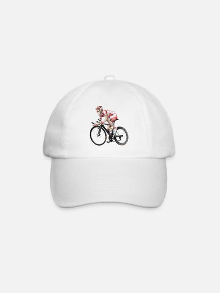 Rennrad - Baseballkappe - Weiß/Weiß
