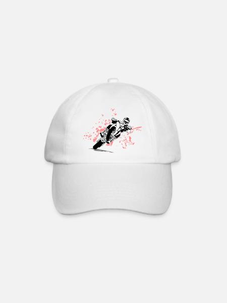 Supermoto Racing - Baseballkappe - Weiß/Weiß