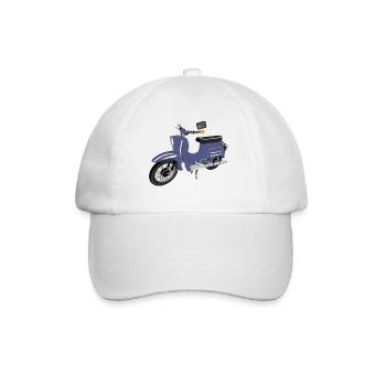 Simson Schwalbe blau - Baseballkappe - Weiß/Weiß - Vorne