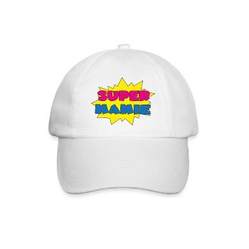 Super mamie - Baseballkappe - Weiß/Weiß - Vorne