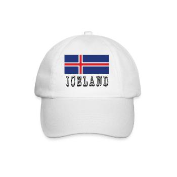 Iceland Flag - Baseballkappe - Weiß/Weiß - Vorne