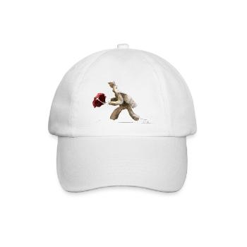 RegenschirmMann - Baseballkappe - Weiß/Weiß - Vorne