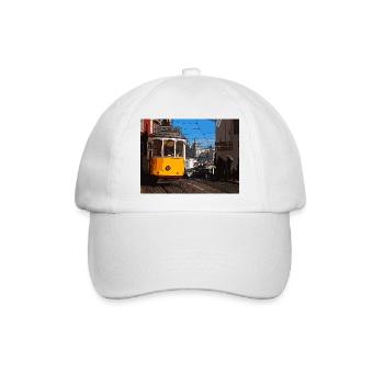 Straßenbahn in Lissabon - Baseballkappe - Weiß/Weiß - Vorne