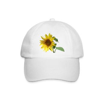 Sonnenblume - Baseballkappe - Weiß/Weiß - Vorne