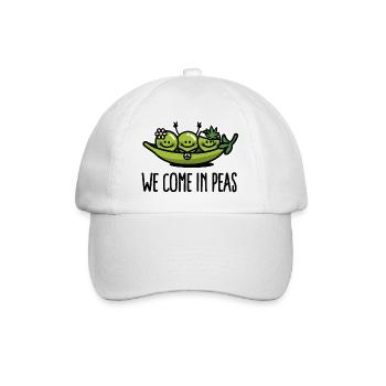 We come in peas / peace - Baseballkappe - Weiß/Weiß - Vorne