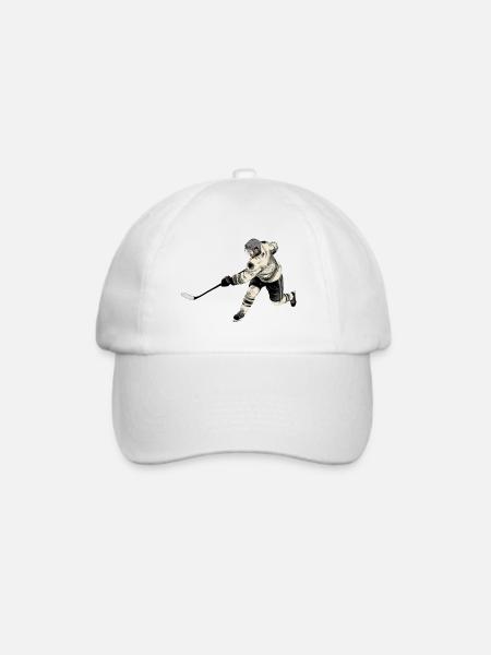 Eishockey - Baseballkappe - Weiß/Weiß