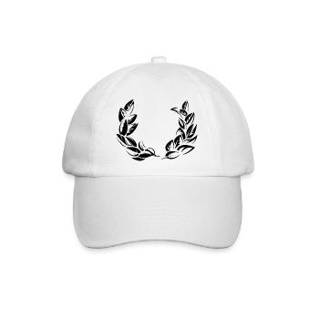 bay laurel lorbeer kranz symbol Symbole - Baseballkappe - Weiß/Weiß - Vorne