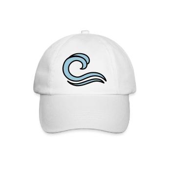 Wellen - Baseballkappe - Weiß/Weiß - Vorne