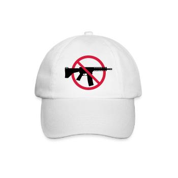 Waffenverbot Verbotsschild (Keine Waffen Peace) 2C - Baseballkappe - Weiß/Weiß - Vorne